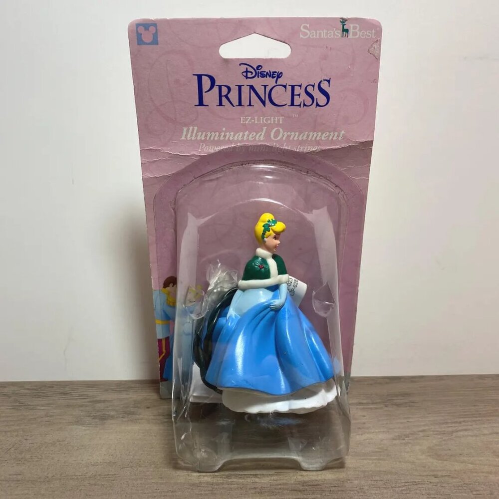 Cinderella EZ-Light Illuminated Christmas Ornament Santa's Best year 2000